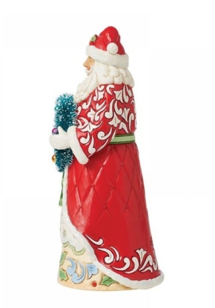 Heartwood Creek - Santa Figurine with Sisal Wreath