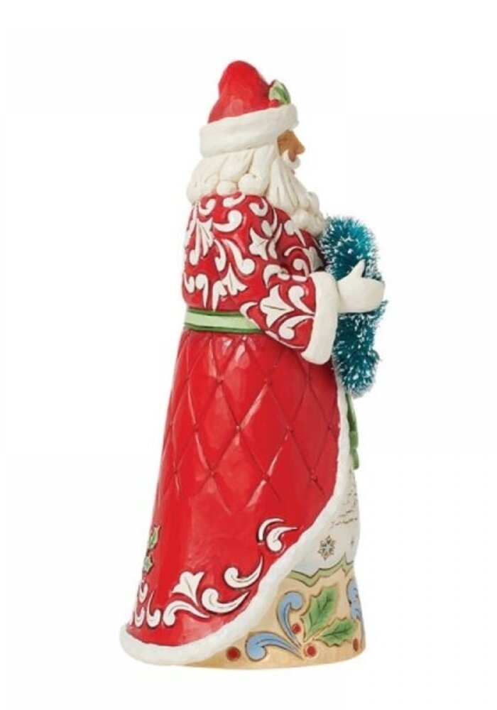 Heartwood Creek - Santa Figurine with Sisal Wreath
