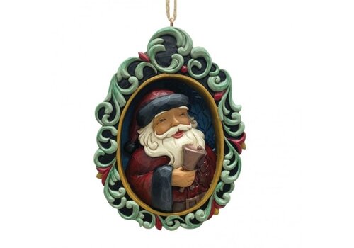 Heartwood Creek Santa in Scroll Hanging Ornament - Heartwood Creek