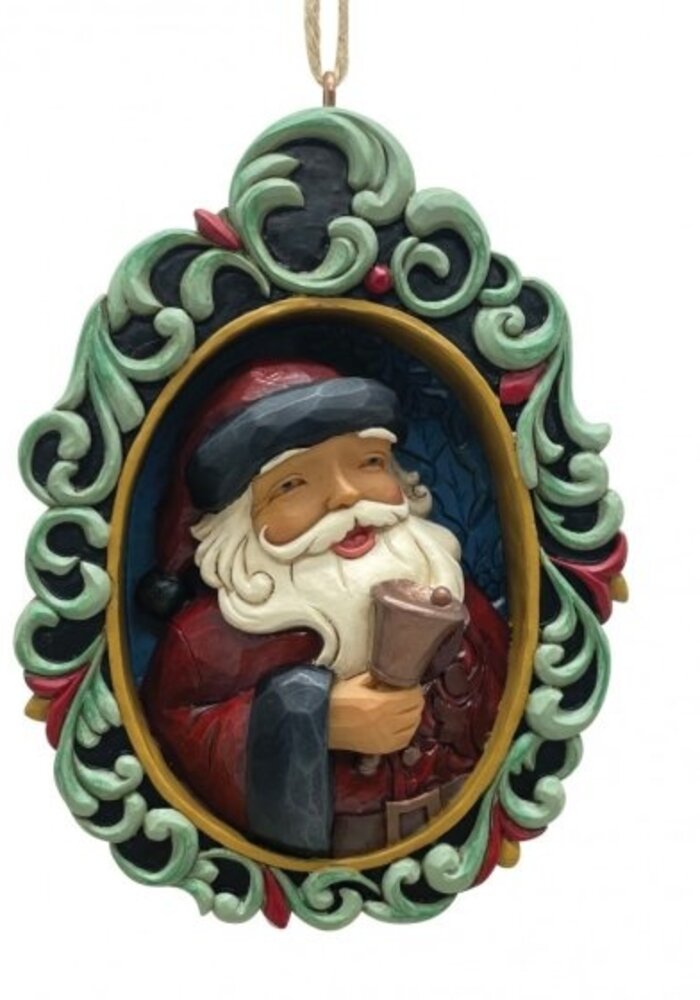 Heartwood Creek - Santa in Scroll Hanging Ornament