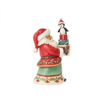 Heartwood Creek - Santa with Gifts and Penguin Pint Size Figurine