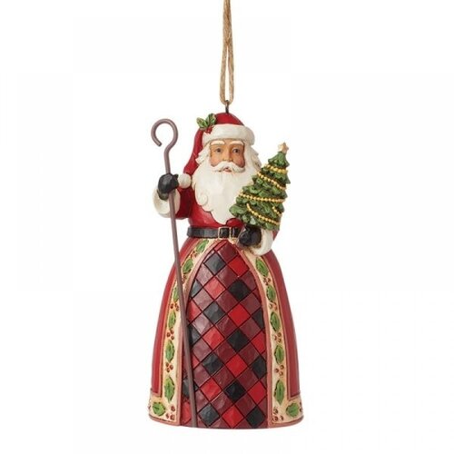 Santa with Tree & Cane Hanging Ornament (PRE-ORDER) - Heartwood Creek 