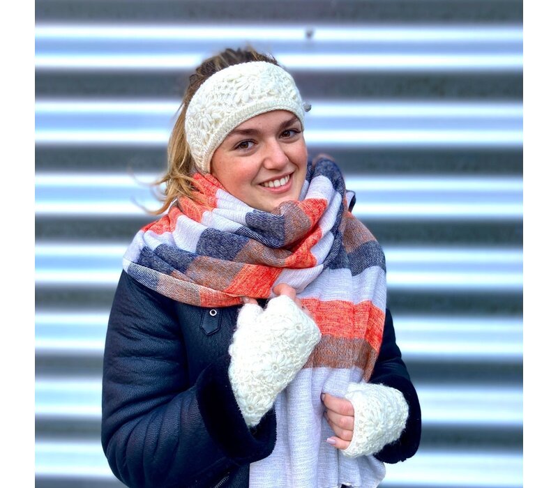 Sjaal met een Verhaal - Haarband Crème