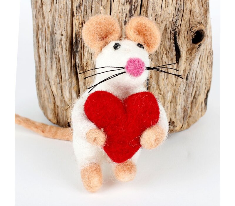 Sjaal met een Verhaal - Hanger Muis met Hart