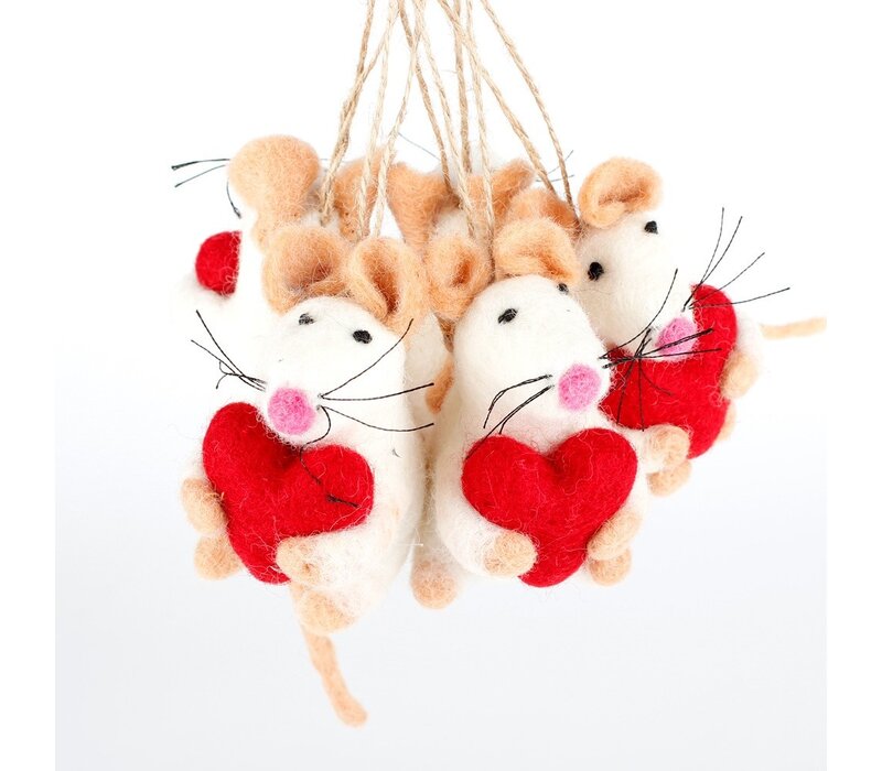 Sjaal met een Verhaal - Hanger Muis met Hart