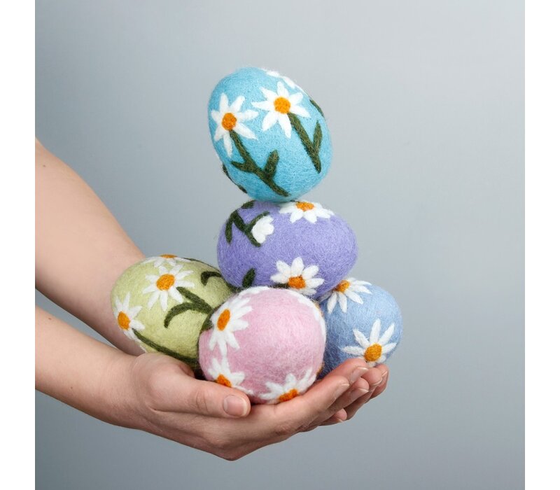 Sjaal met een Verhaal - Voorjaarsei met Margrietjes (6 stuks)