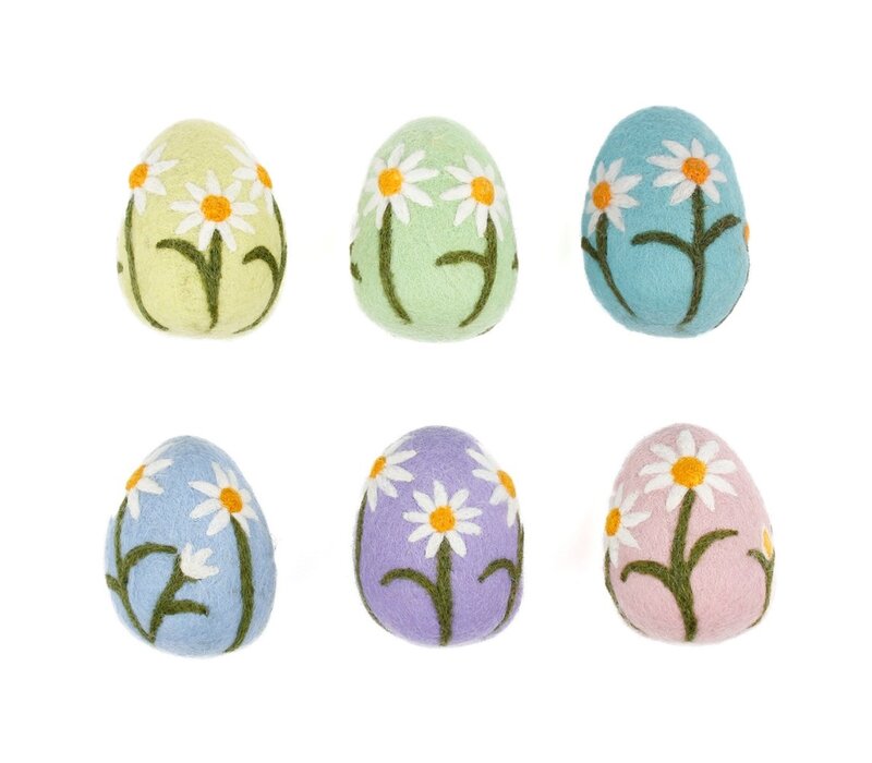 Sjaal met een Verhaal - Voorjaarsei met Margrietjes (6 stuks)