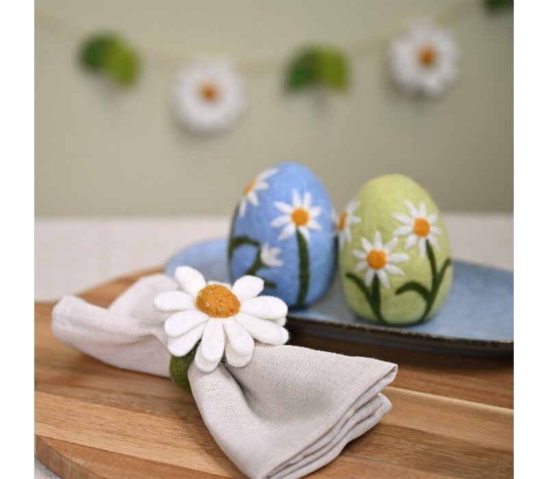 Sjaal met een Verhaal - Voorjaarsei met Margrietjes (6 stuks)