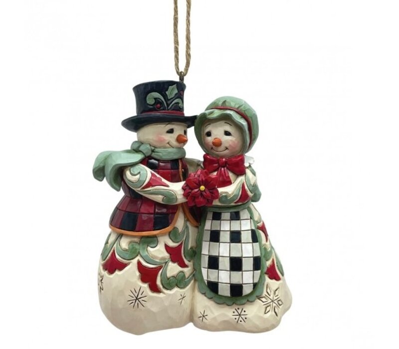 Heartwood Creek - Snowman Couple Hanging Ornament (PRE-ORDER)