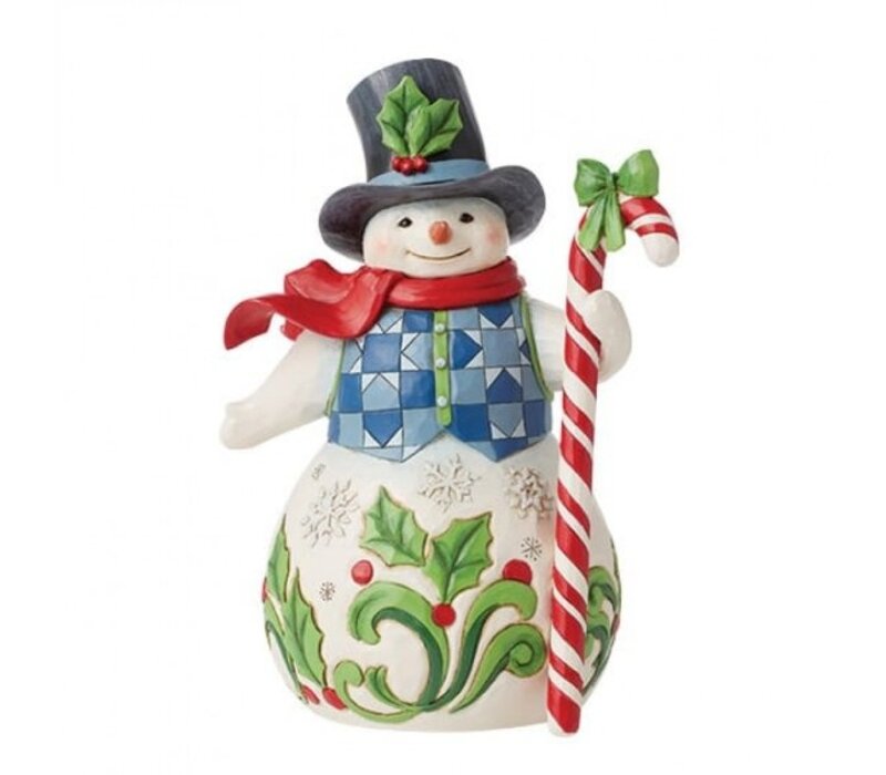 Heartwood Creek - Snowman with Candy Cane (PRE-ORDER)