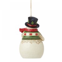 Heartwood Creek - Snowman with Cardinal Scene Hanging Ornament (PRE-ORDER)