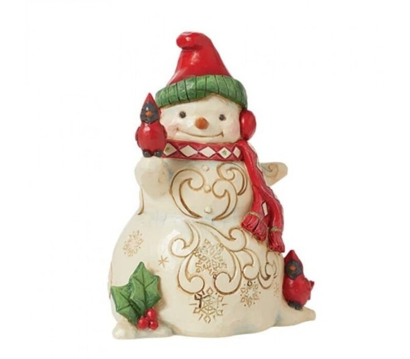 Heartwood Creek - Snowman with Earmuffs and Cardinal (PRE-ORDER)