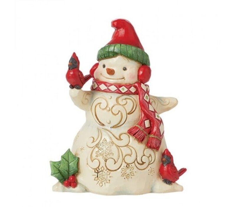 Heartwood Creek - Snowman with Earmuffs and Cardinal (PRE-ORDER)