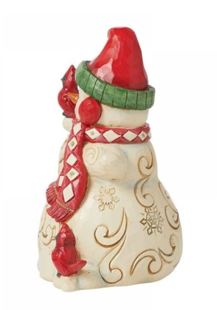 Heartwood Creek - Snowman with Earmuffs and Cardinal