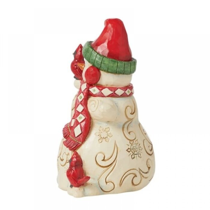 Heartwood Creek - Snowman with Earmuffs and Cardinal
