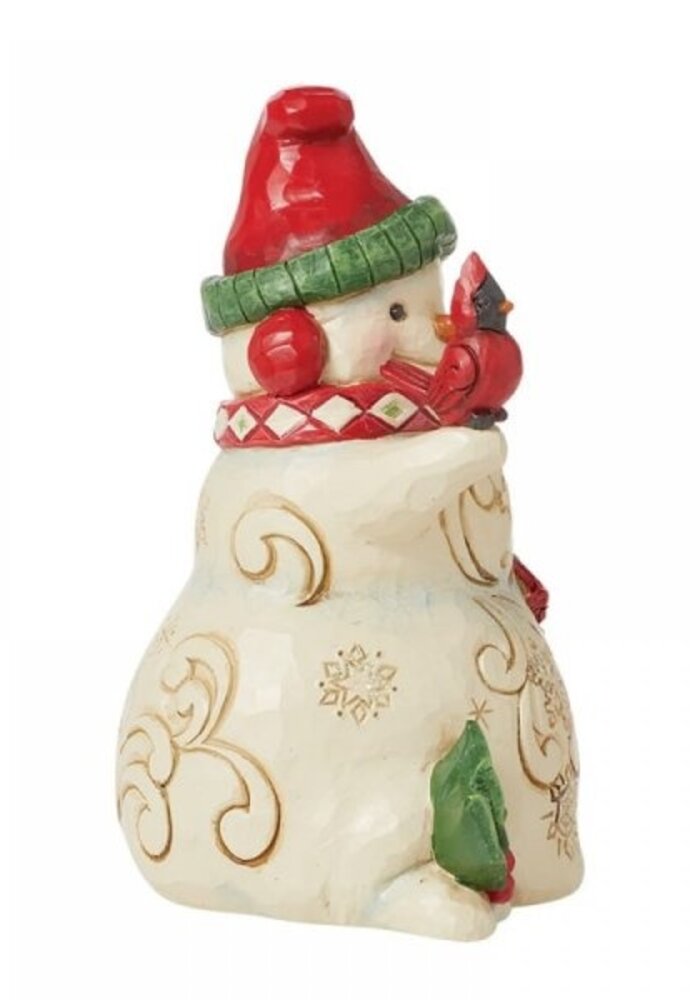 Heartwood Creek - Snowman with Earmuffs and Cardinal