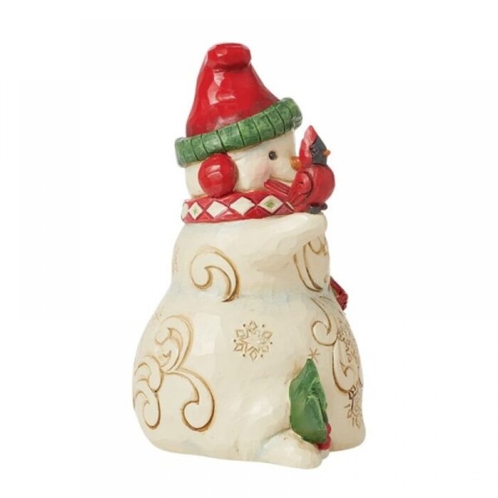 Heartwood Creek - Snowman with Earmuffs and Cardinal