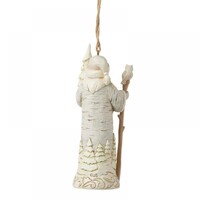 Heartwood Creek - White Woodland Birch Bark Santa Hanging Ornament (PRE-ORDER)