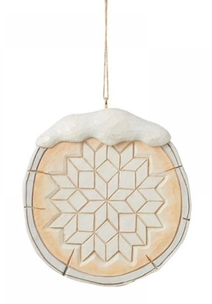 Heartwood Creek - White Woodland Birch Fawn Scene Hanging Ornament