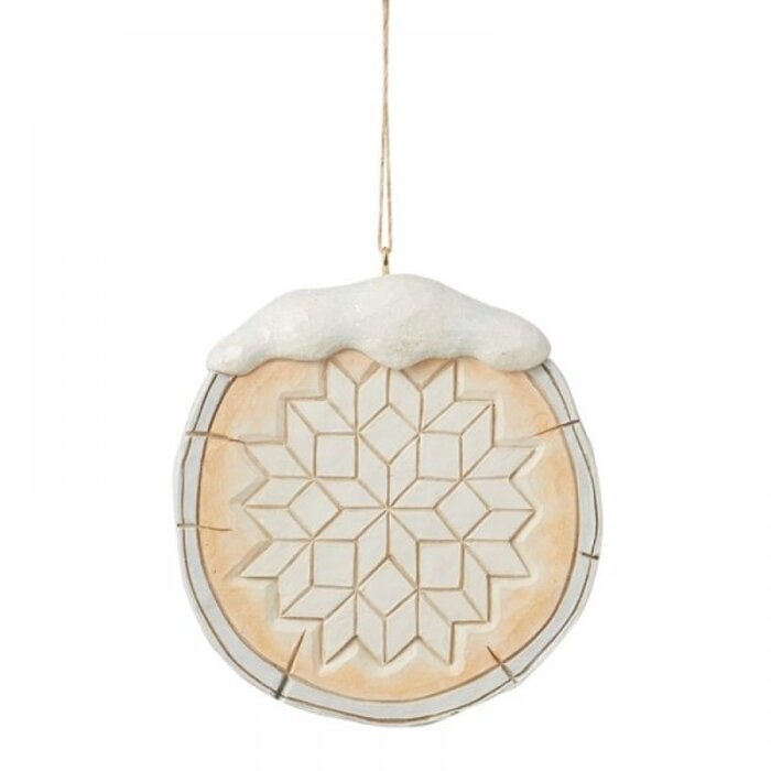 Heartwood Creek - White Woodland Birch Fawn Scene Hanging Ornament