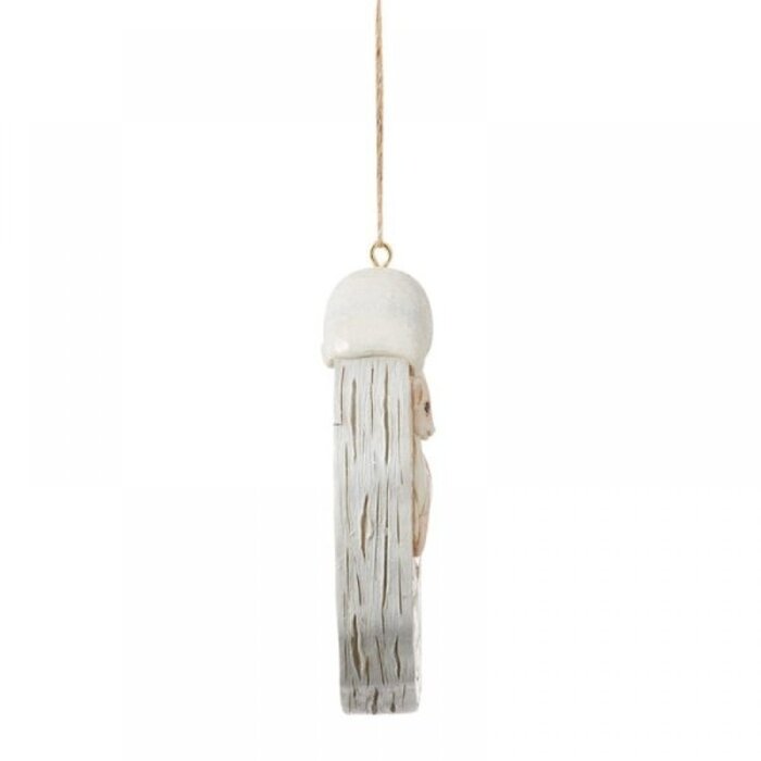 Heartwood Creek - White Woodland Birch Fawn Scene Hanging Ornament