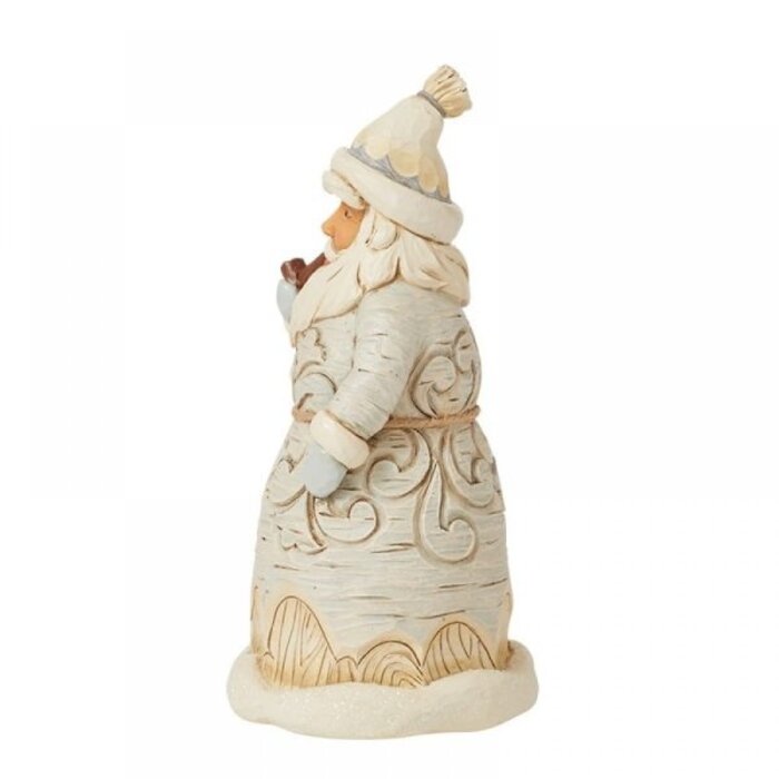 Heartwood Creek - White Woodland Carved Santa