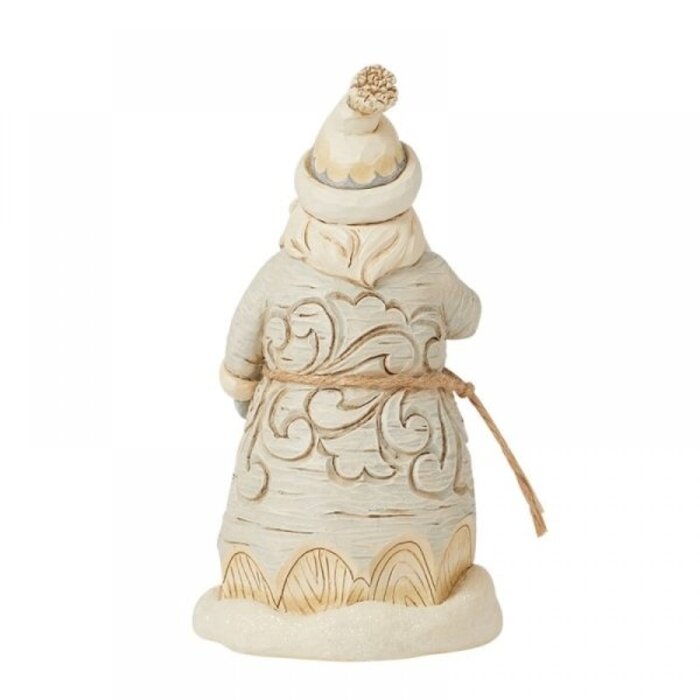 Heartwood Creek - White Woodland Carved Santa