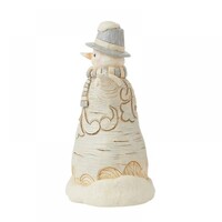 Heartwood Creek - White Woodland Carved Snowman (PRE-ORDER)