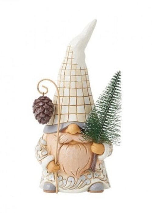 Heartwood Creek White Woodland Gnome with Sisal Tree - Heartwood Creek