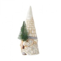 Heartwood Creek - White Woodland Gnome with Sisal Tree (PRE-ORDER)