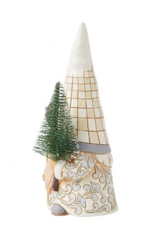 Heartwood Creek - White Woodland Gnome with Sisal Tree
