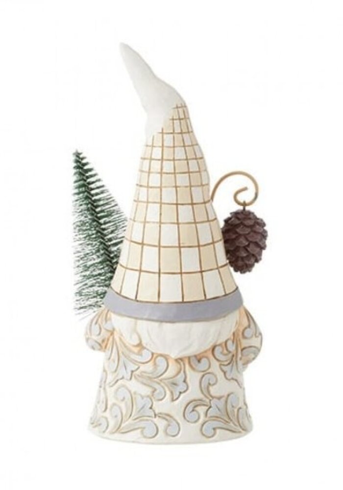 Heartwood Creek - White Woodland Gnome with Sisal Tree
