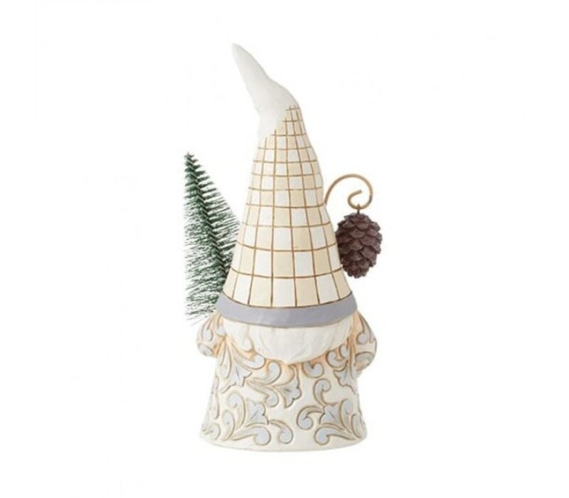 Heartwood Creek - White Woodland Gnome with Sisal Tree (PRE-ORDER)