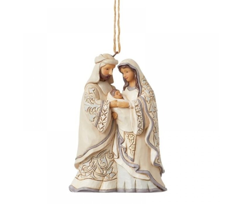 Heartwood Creek - White Woodland Holy Family Hanging Ornament (PRE-ORDER)