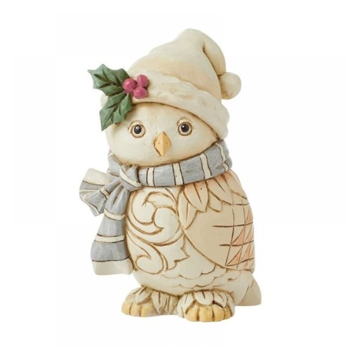 Heartwood Creek - White Woodland Owl with Scarf