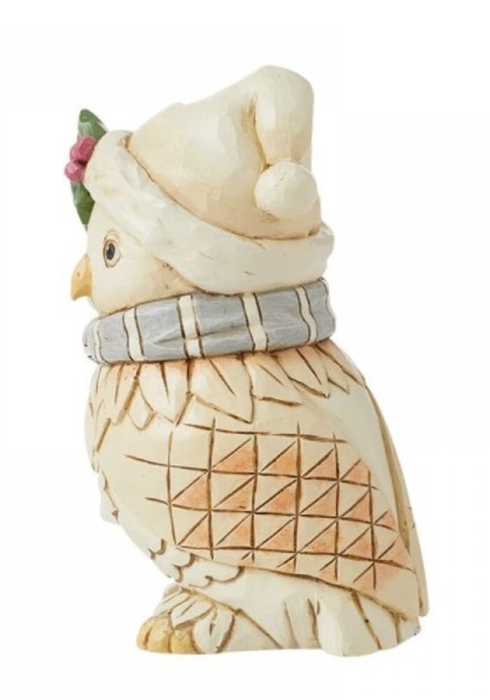 Heartwood Creek - White Woodland Owl with Scarf
