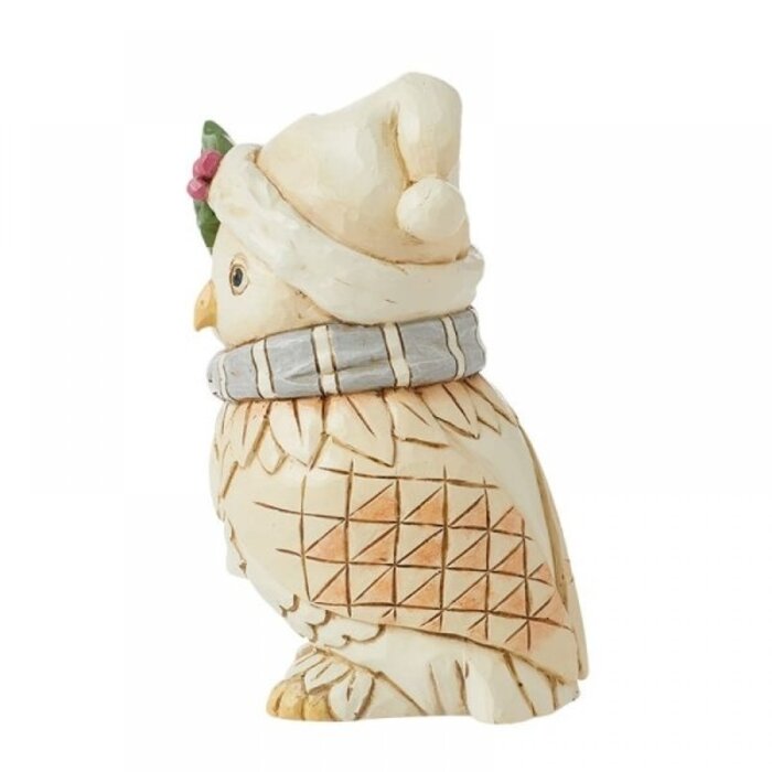 Heartwood Creek - White Woodland Owl with Scarf