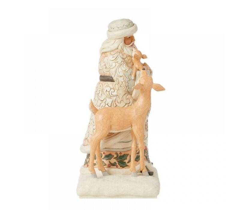 Heartwood Creek - White Woodland Santa with Fawn and Deer (PRE-ORDER)