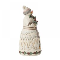 Heartwood Creek - White Woodland Snowman with Pine Garland (PRE-ORDER)