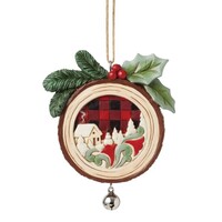 Heartwood Creek - Woodslice Christmas Scene Hanging Ornament (PRE-ORDER)