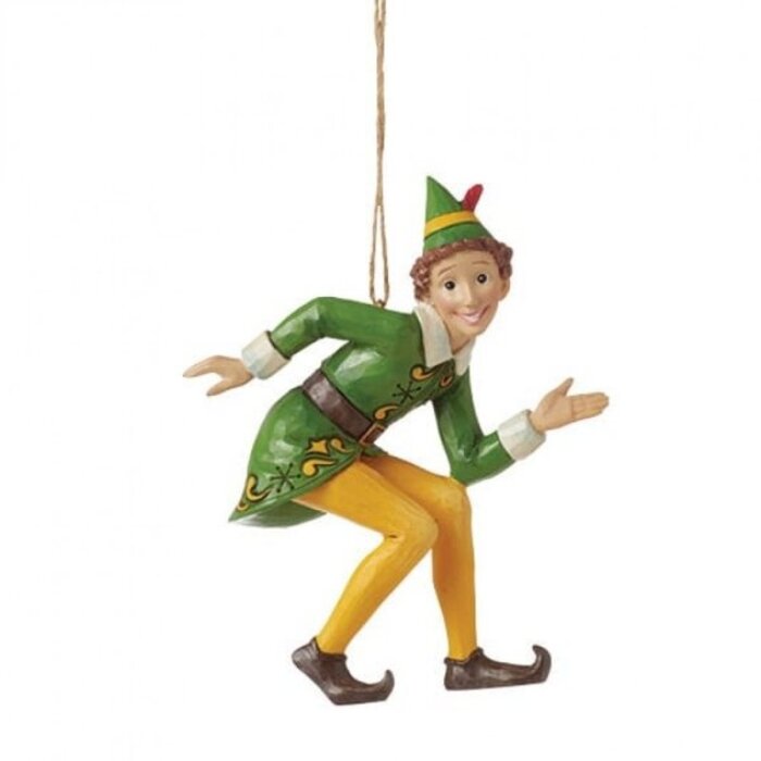 Elf by Jim Shore - Crouching Buddy the Elf Hanging Ornament