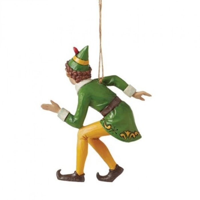 Elf by Jim Shore - Crouching Buddy the Elf Hanging Ornament