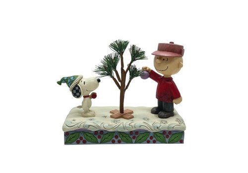 Peanuts by Jim Shore Snoopy & Charlie Brown Christmas Tree (PRE-ORDER) - Peanuts by Jim Shore