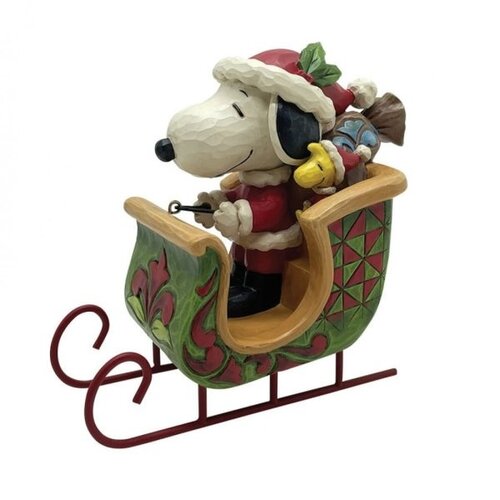 Snoopy & Woodstock in a Sleigh - Peanuts by Jim Shore 