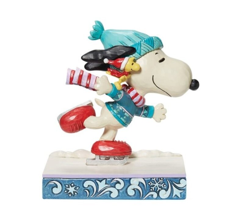 Peanuts by Jim Shore - Snoopy & Woodstock Skating (PRE-ORDER)