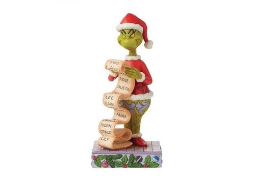 The Grinch by Jim Shore Grinch Holding Nighty / Nice List - The Grinch by Jim Shore