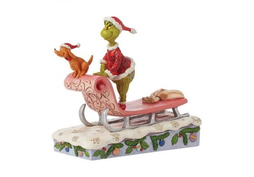 The Grinch by Jim Shore The Grinch & Max on a Sled (PRE-ORDER) - The Grinch by Jim Shore