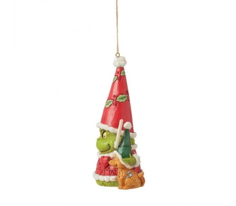 The Grinch by Jim Shore - The Grinch Gnome with Max Hanging Ornament