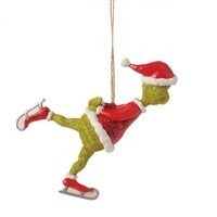 The Grinch by Jim Shore - The Grinch Ice Skating Hanging Ornament (PRE-ORDER)