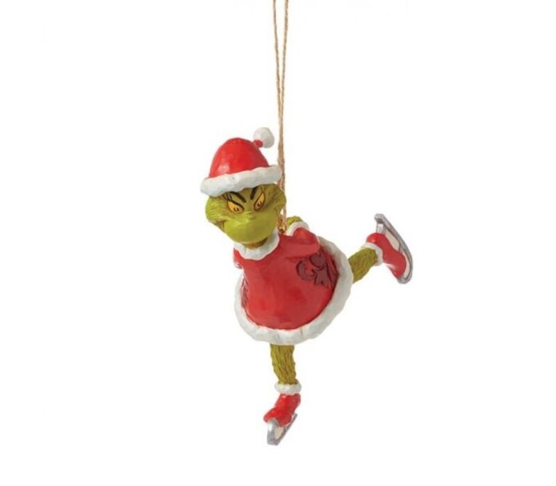 The Grinch by Jim Shore - The Grinch Ice Skating Hanging Ornament (PRE-ORDER)